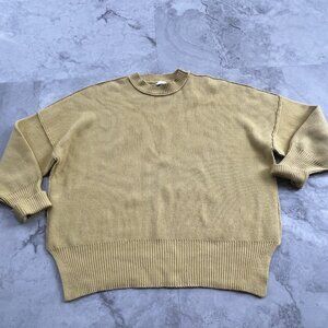 By Together Mustard Yellow Oversized Tight Knit Sweater Size Small Anthropologie